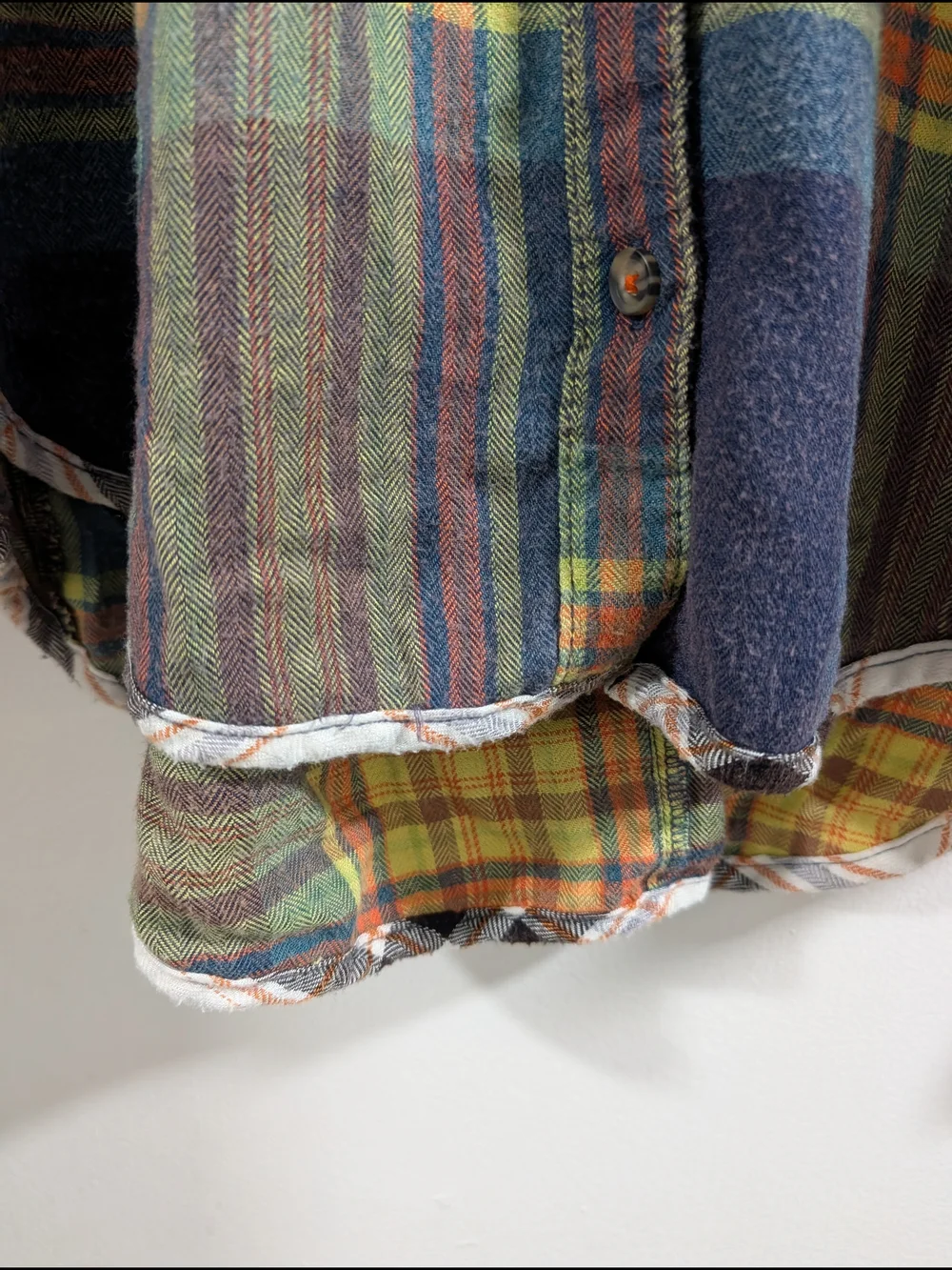 BDG Urban Outfitters Multicolor Plaid Flannel Shirt Jacket - Yellow, Navy, Green - Picture 5 of 10